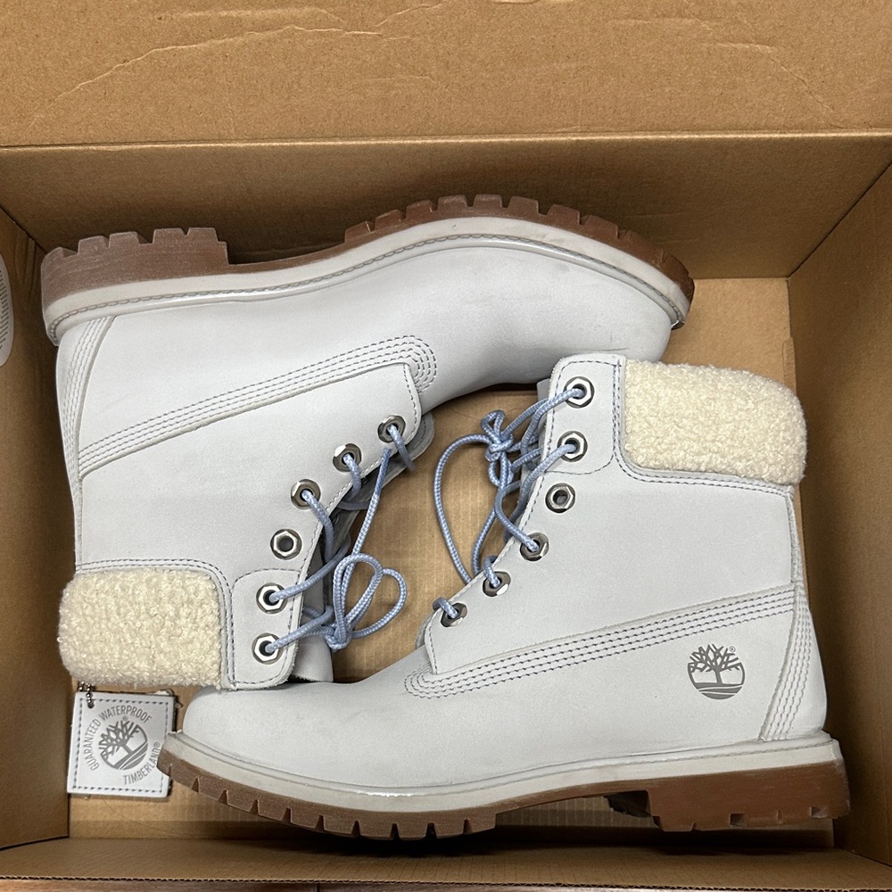 Timberland Women's Light Gray Combat Boots